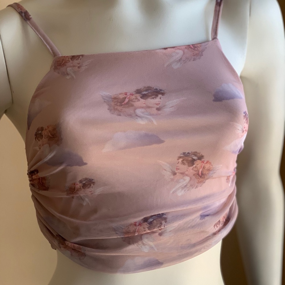 Daisy Street Cherub Mesh Cami